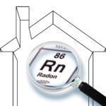 Haus das per Lupe auf Radon untersucht wird