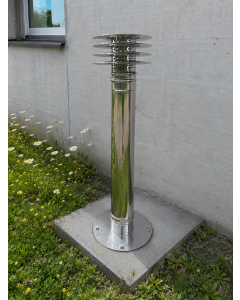 RL Keller Außenluftturm Edelstahl mit Lamellenhaube inkl. isolierter Bodensektion
