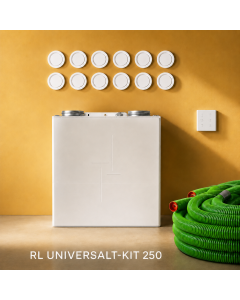 RL Zentrale Lüftungsanlage mit Wärmerückgewinnung - Universalkit 250 (100 m²- 250m² | bis zu 10 Räume)