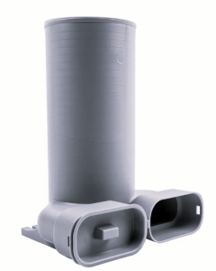 WOLF Ventilanschluss FK 90° 125/2x(50x140), 330mm