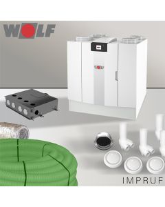 RLS-Premium-Komplett-Set mit Wolf zentrale Lüftungsanlagen bis 200 m²
