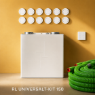 RL Zentrale Lüftungsanlage mit Wärmerückgewinnung - Universalkit 150 ( bis 150 m² | bis zu 6 Räume)