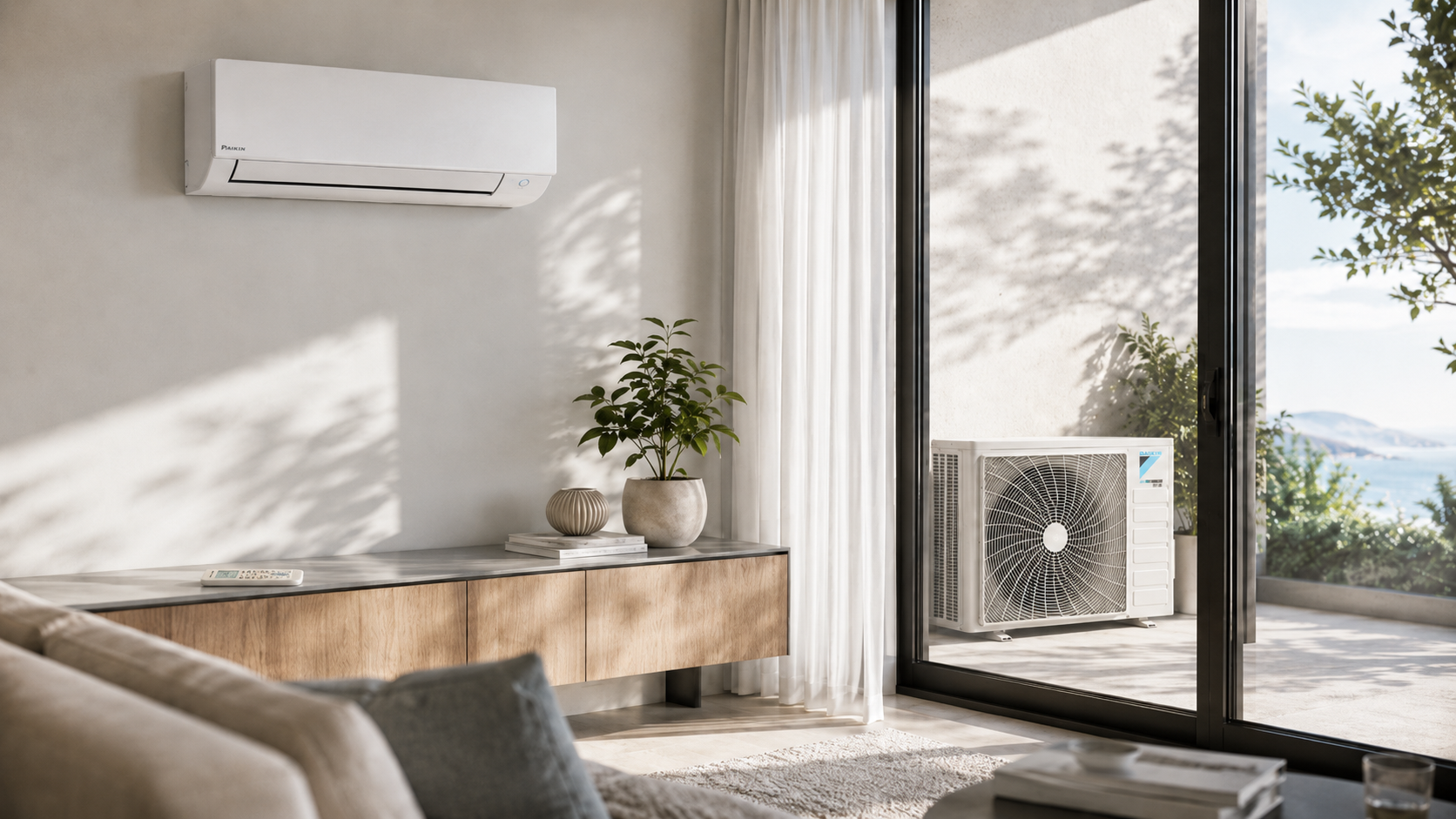 Daikin Sensira FTXC20E und RXC20E Split-Klimaanlage mit Fernbedienung