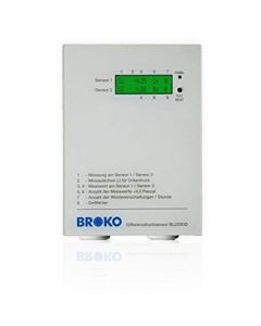 BROKO BL220DDu Funk-Differenzdrucksensor (Druckwächter) mit Temperatursensor BL220TEMP und Funk-Empfänger BL220FiRX