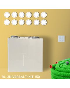 RL Zentrale Lüftungsanlage mit Wärmerückgewinnung - Universalkit 150 ( bis 150 m² | bis zu 6 Räume)